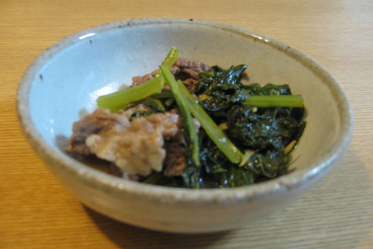 牛肉と小松菜の煮物